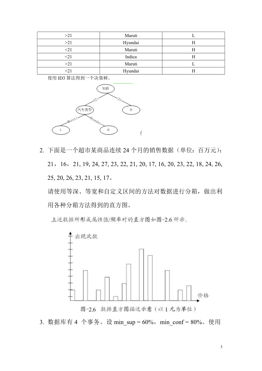 数据挖掘计算题参考答案