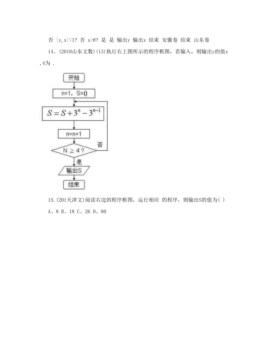 程序框图练习题