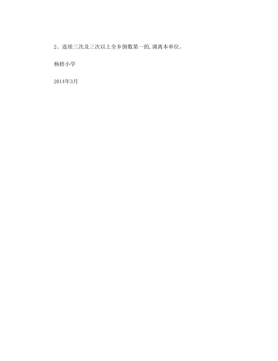 杨梧小学教学质量奖励方案