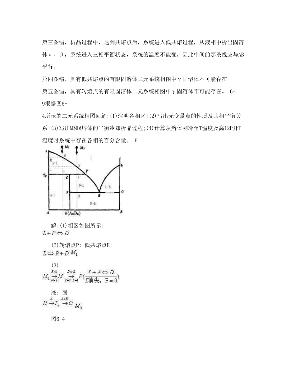 无机材料科学基础第六章答案