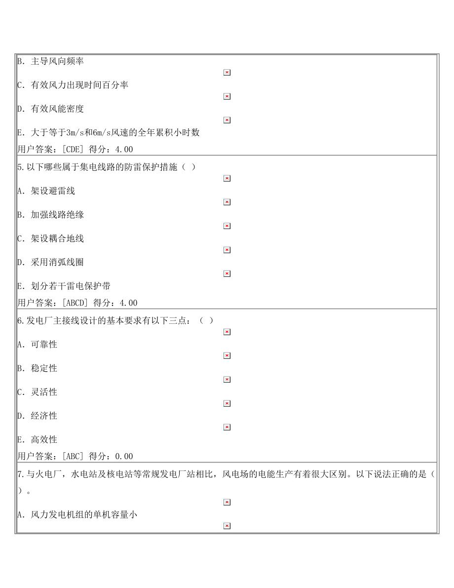 注册咨询继续教育考试及答案88分卷新能源专业-风能试卷