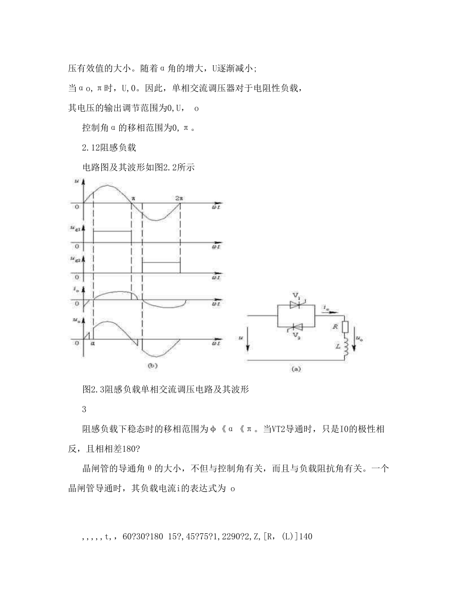 单相交流调压电路（1000W）电力电子技术 课程设计（论文）