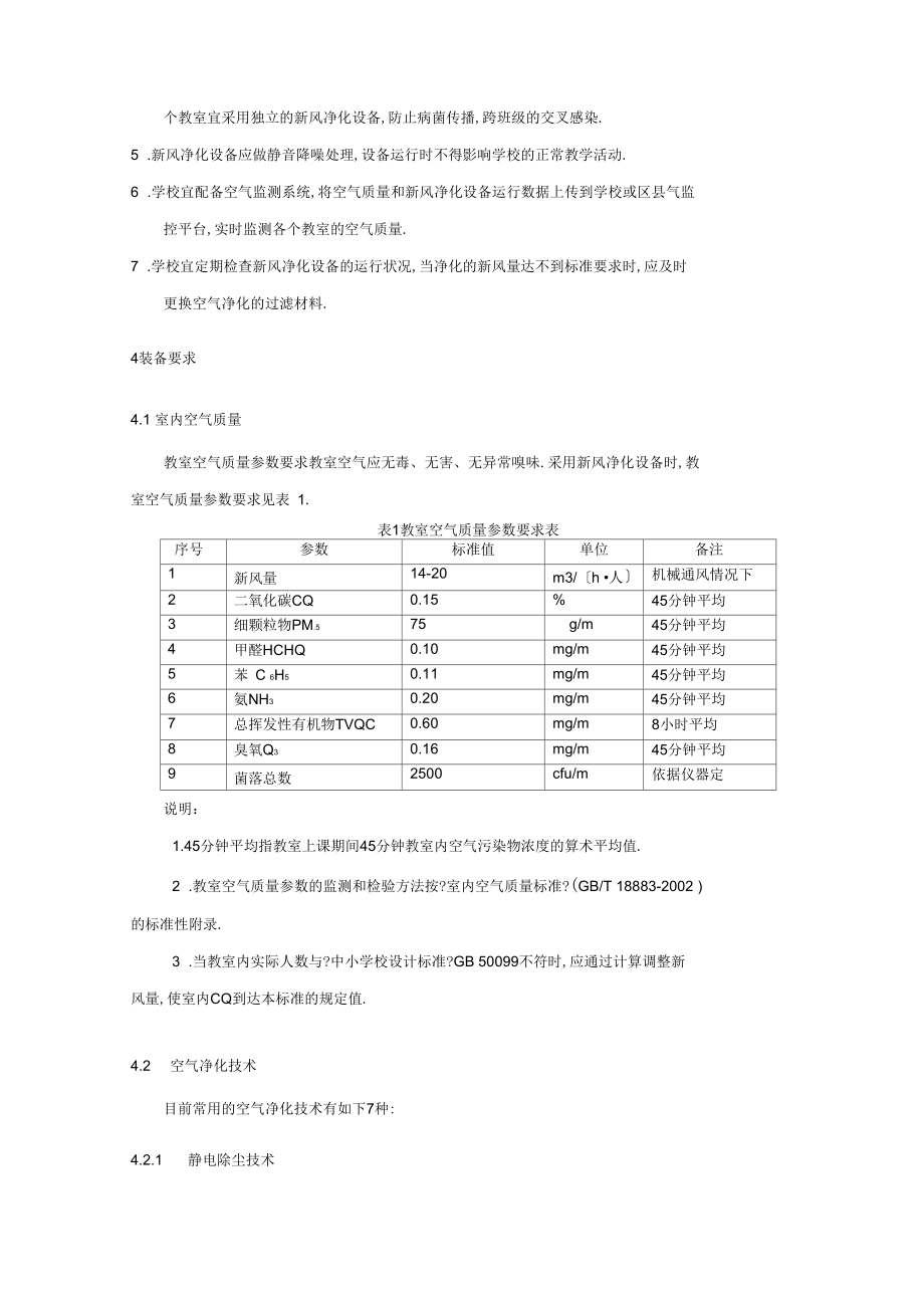 浙江省中小学教室空气质量提升装备指导意见(征求意见稿)