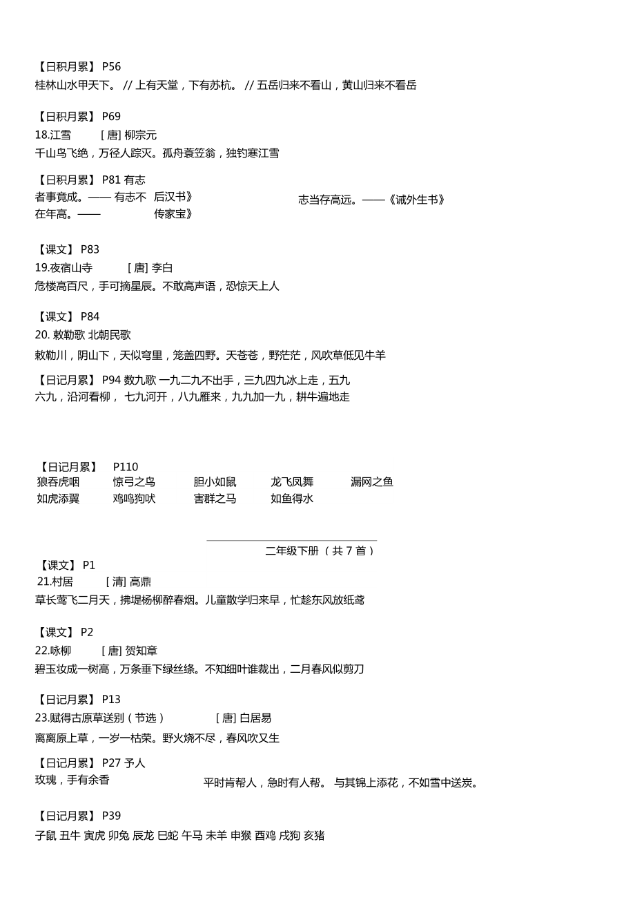 统编教材古诗文汇总推荐文档.doc