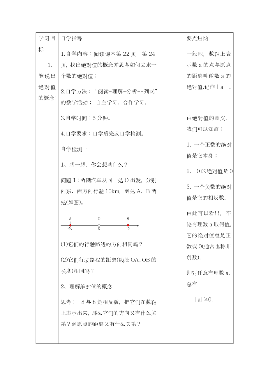 最新华东师大版七年级数学上册《绝对值》教学设计-评奖教案.doc