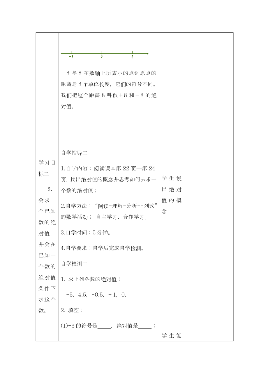 最新华东师大版七年级数学上册《绝对值》教学设计-评奖教案.doc