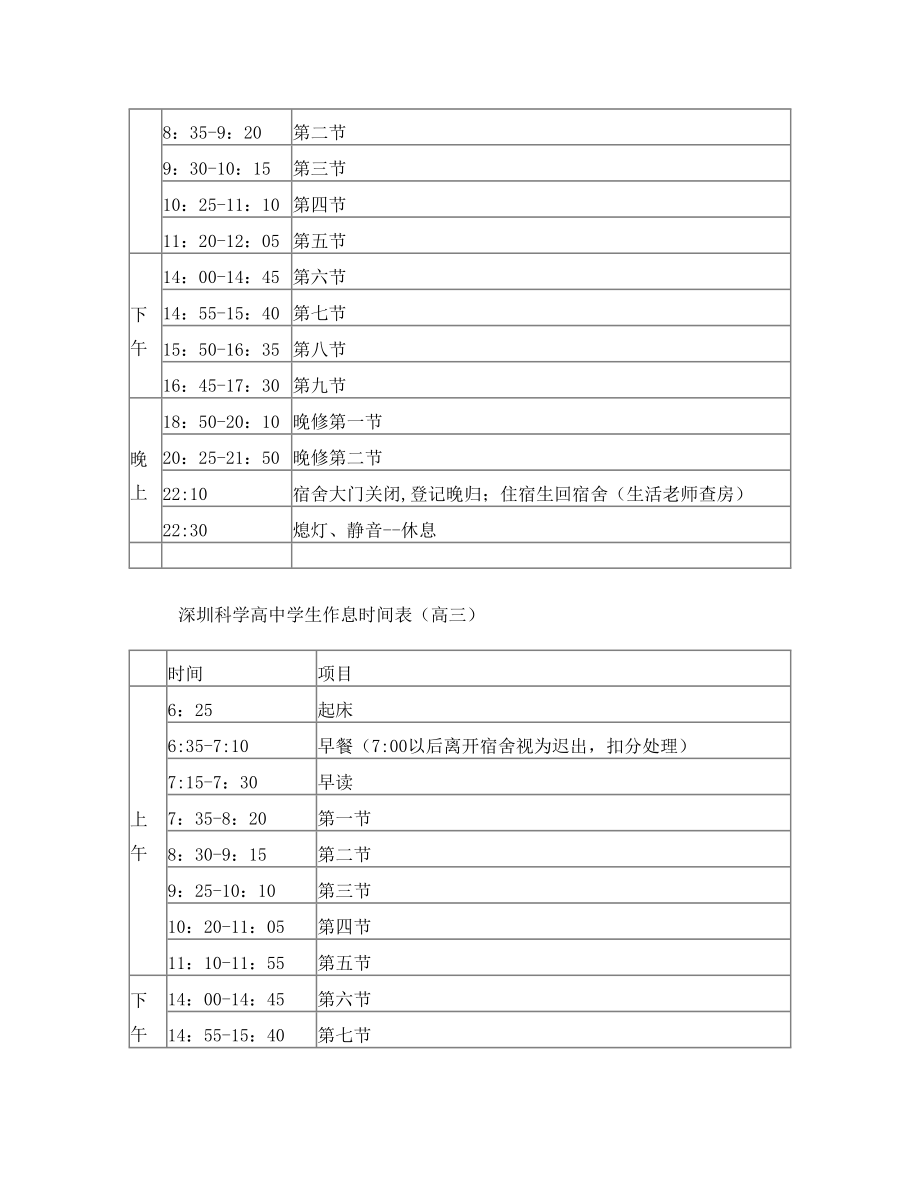 深圳科学高中学生作息时间表150906.doc