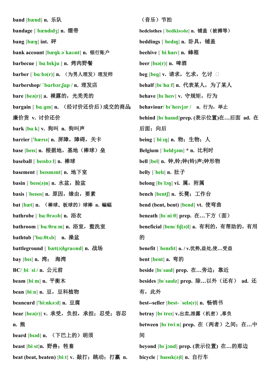 新课标高中英语3500词汇背诵大全.doc