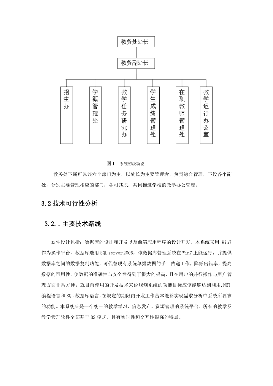 教学事务管理系统的可行性分析报告.doc