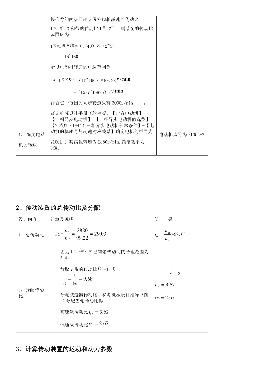 带式运输机二级直齿圆柱齿轮减速器课程设计说明书.doc