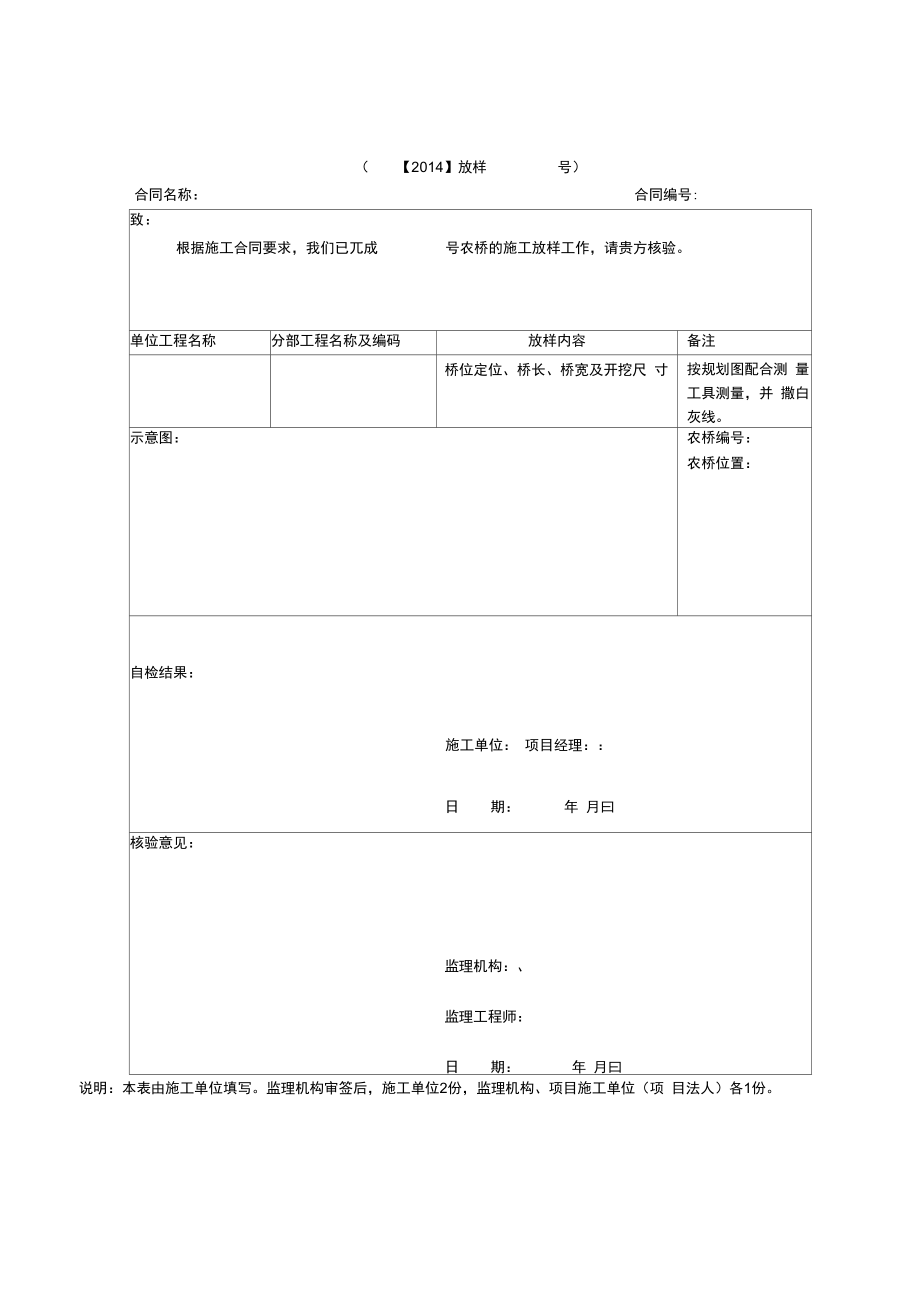 土地整理——农桥单元质量评定表.doc