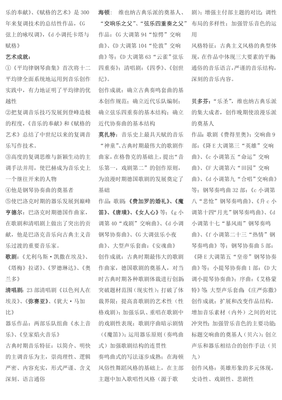 音乐基础知识(教师招聘考试知识点全).doc