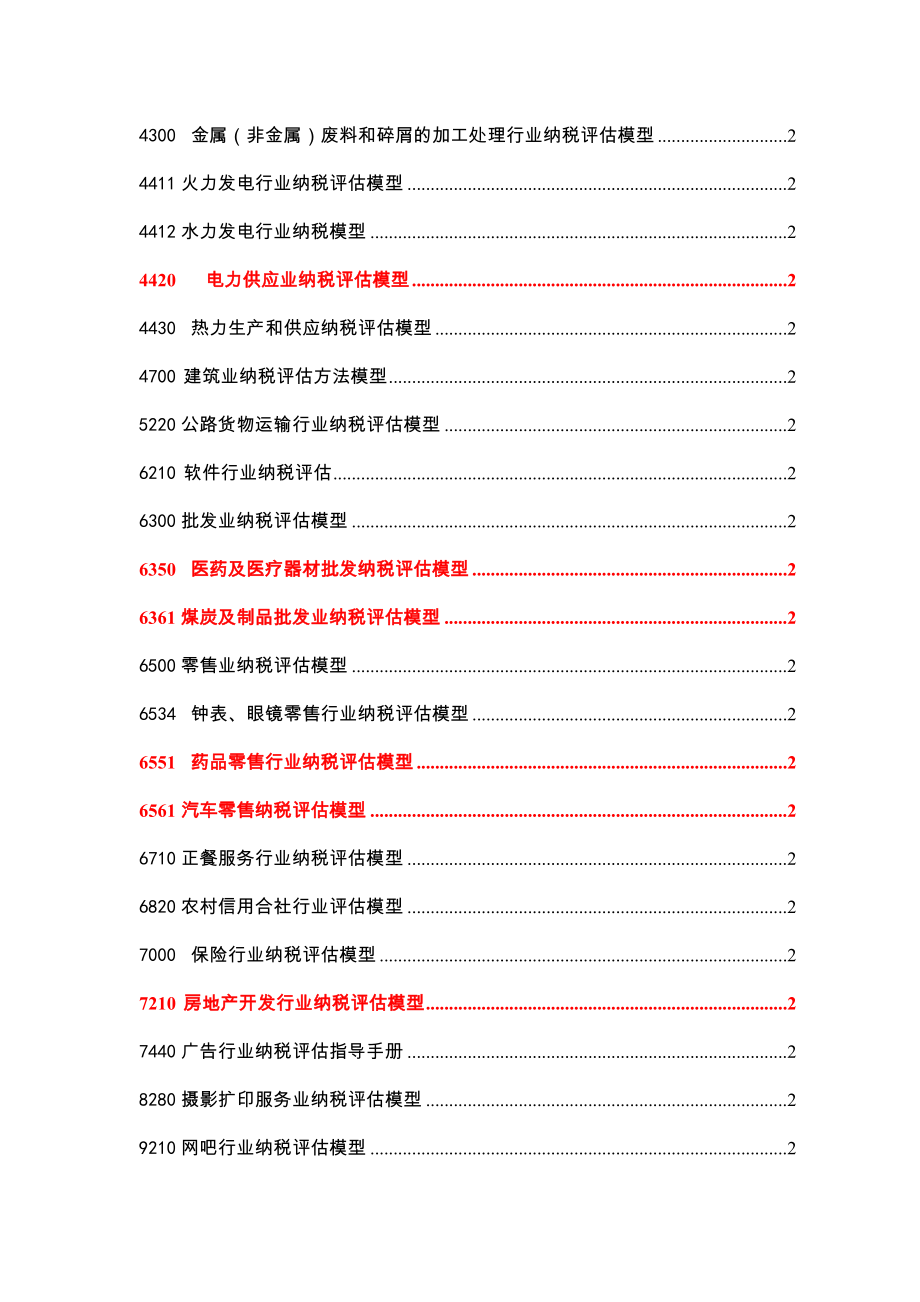 行业纳税评估模型及案例汇编精选.doc