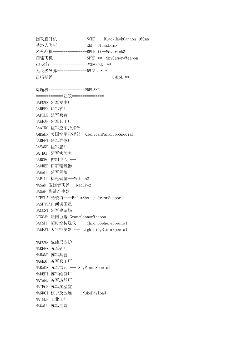 红警2相关代码.doc