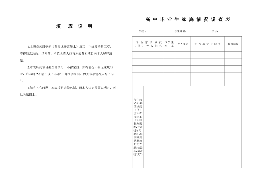 普通高中毕业生登记表.doc