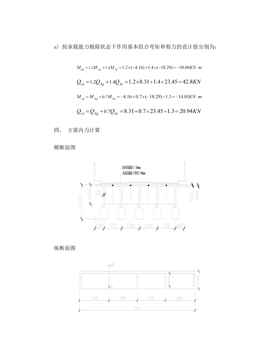 35m预应力钢筋混凝土T形简支梁桥梁课程设计解析