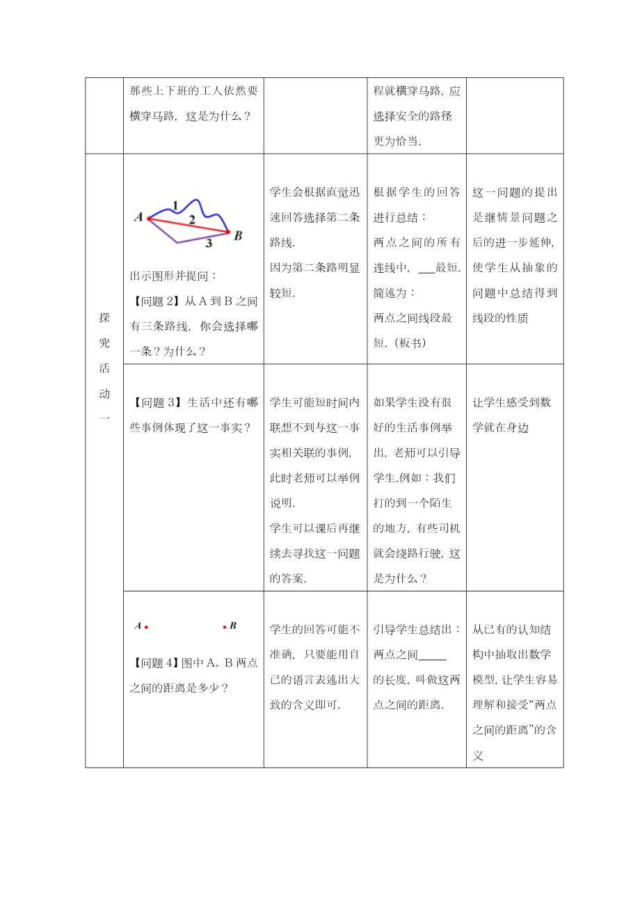 最新鲁教版五四制六年级数学上册《比较线段的长短》教学设计-评奖教案