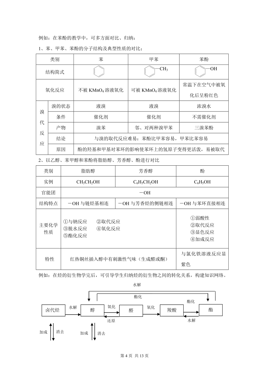 选修5有机化学基础教材分析