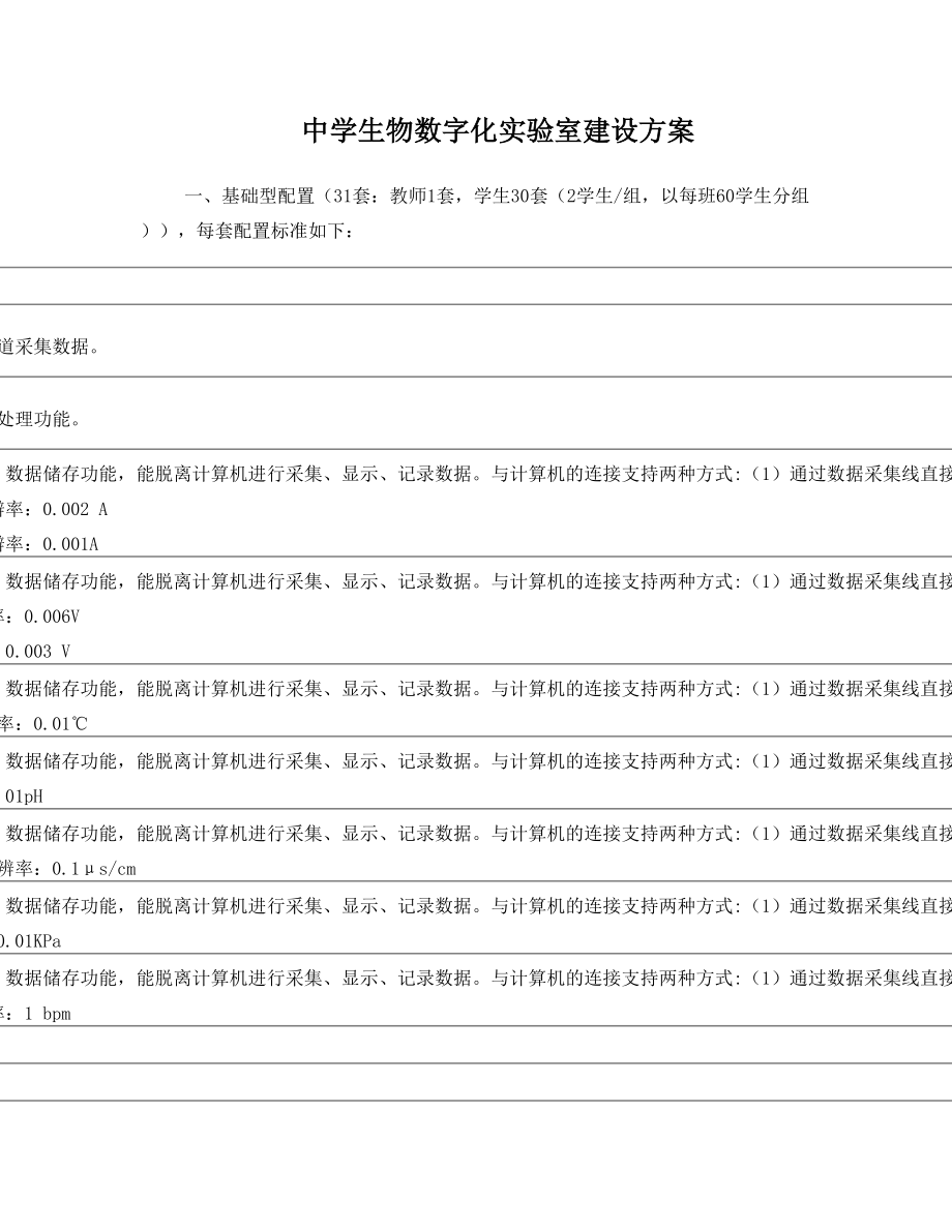 中学生物数字化实验室配置方案