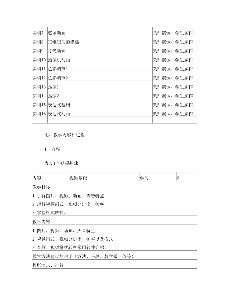 102112《影视编辑与特效》课程标准(已审核)