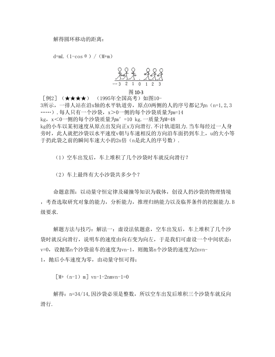 高考物理难点10动量守恒条件及应用