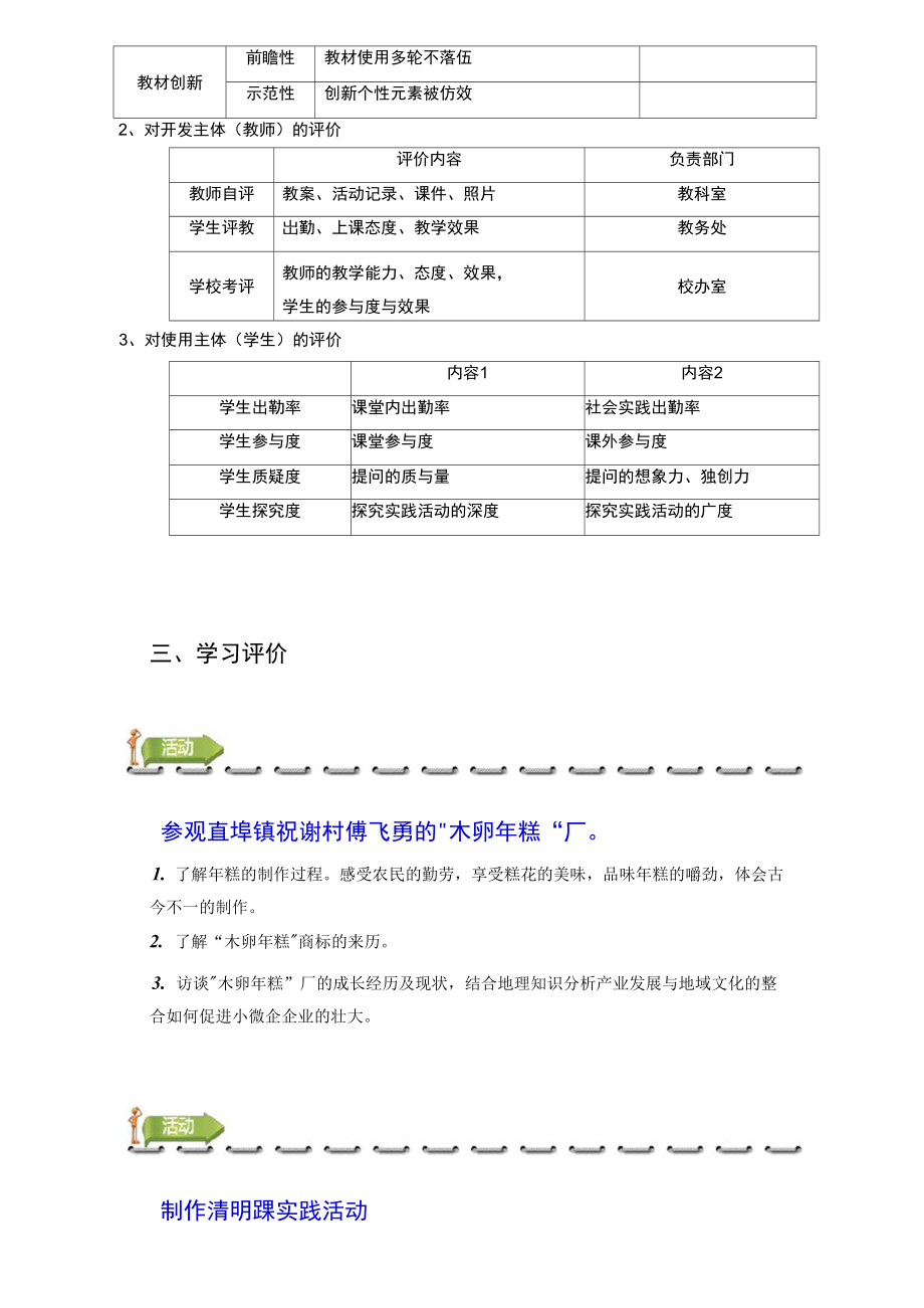 舌尖上的XX课程方案