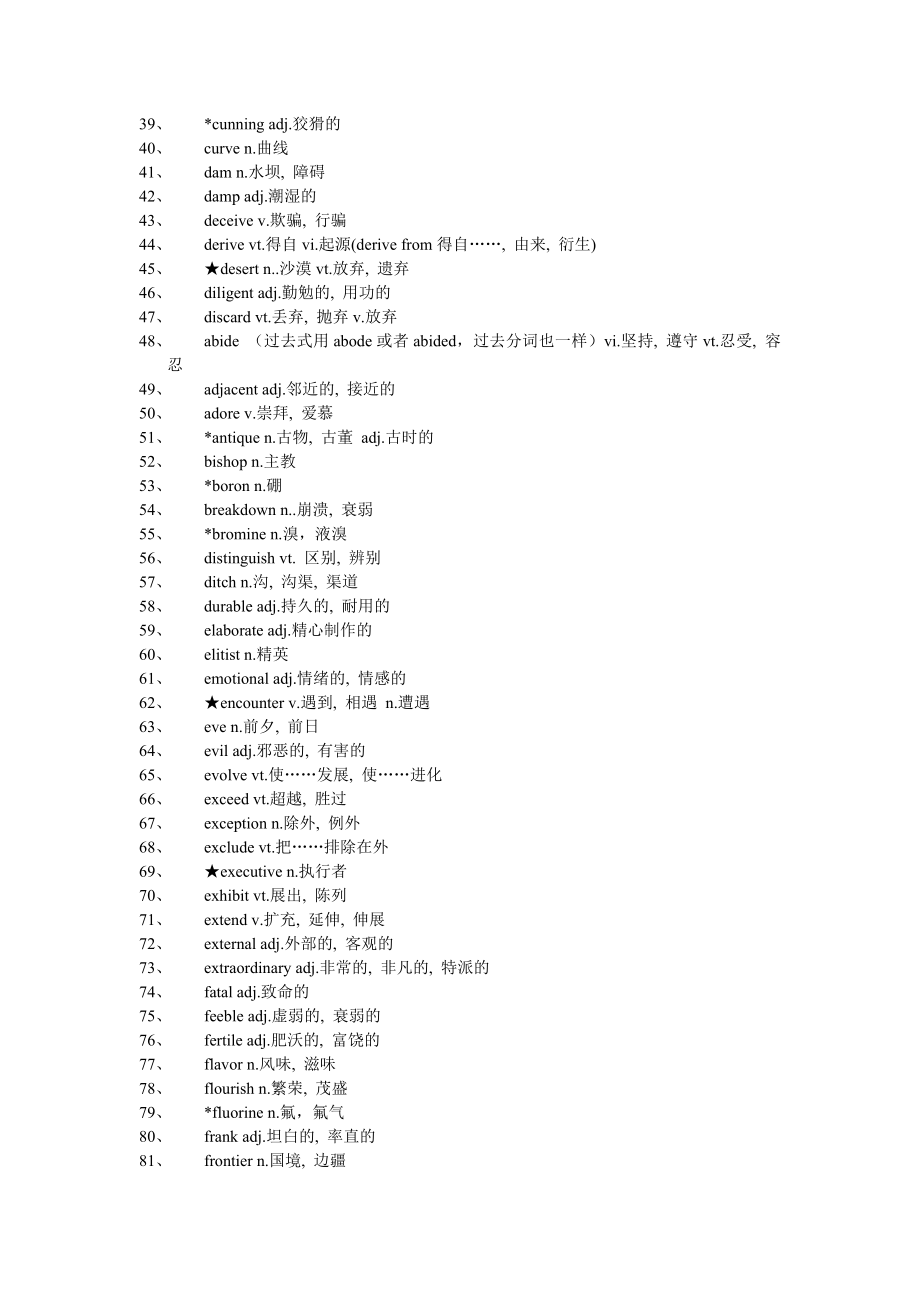 高中生一定要知道的500个课外单词