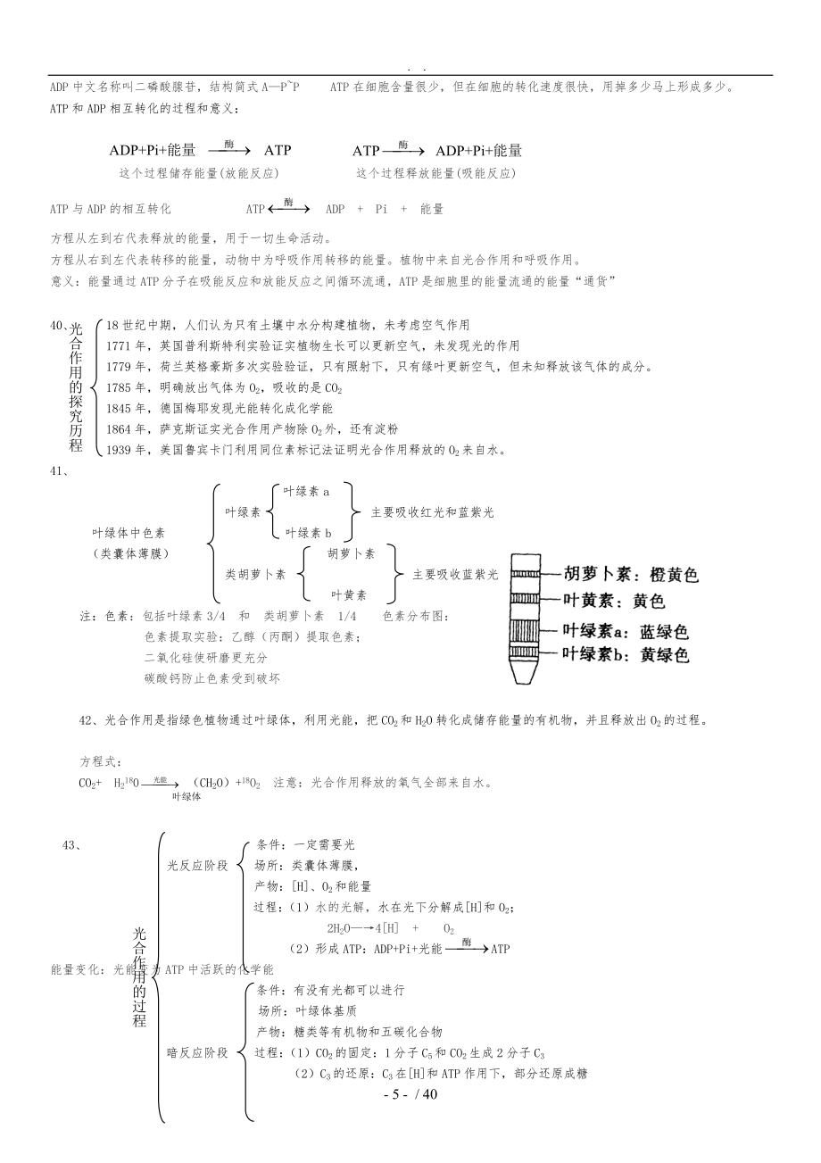 高中生物总复习知识点(全)