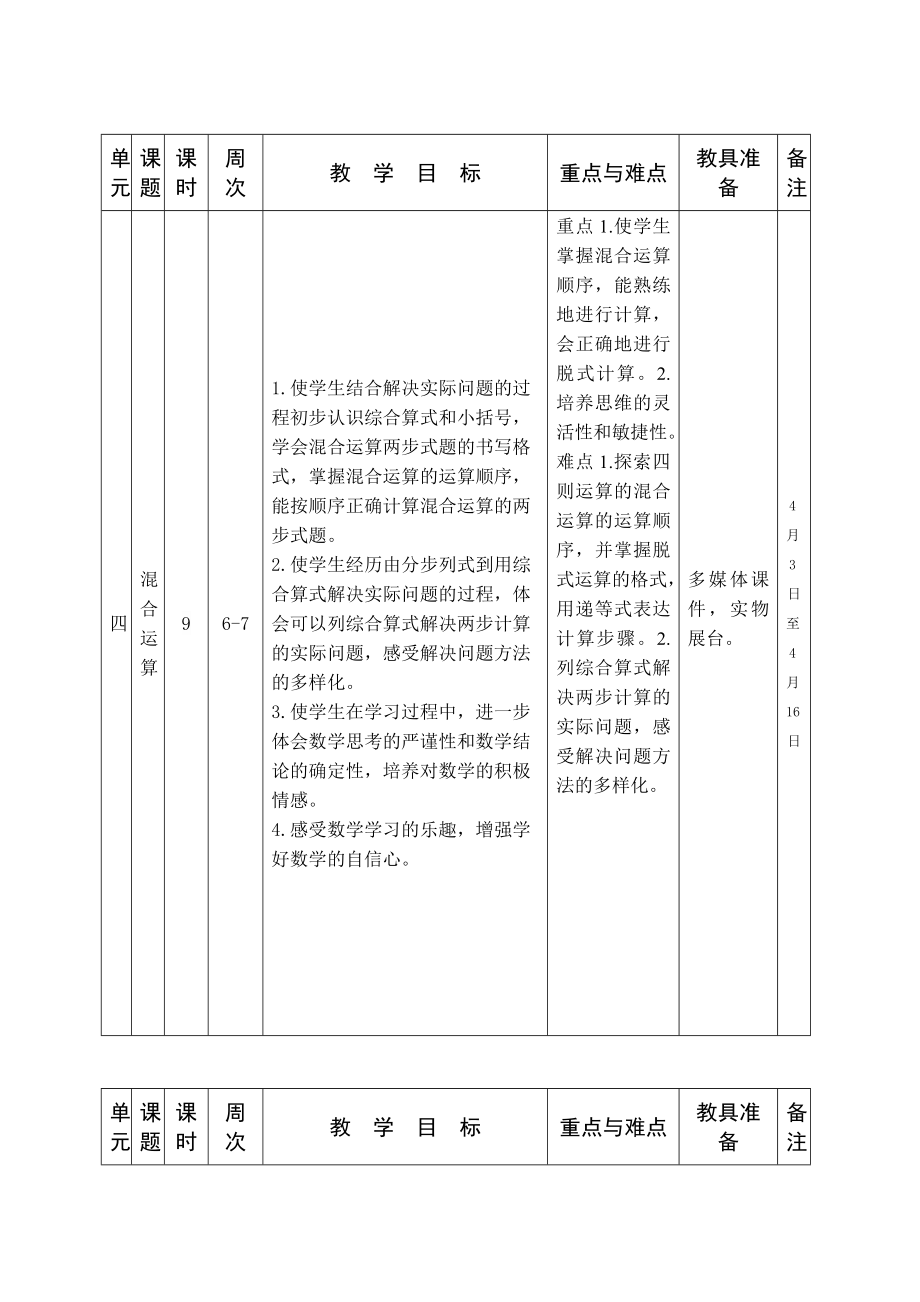 新版苏教版三年级下册数学教学设计.doc