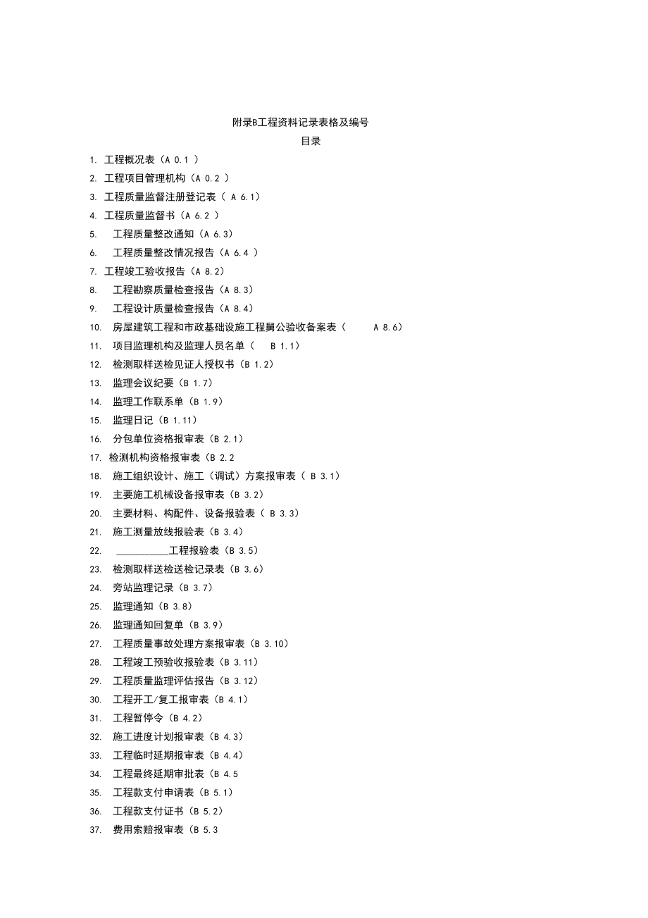 江西省建筑工程资料记录表格.doc