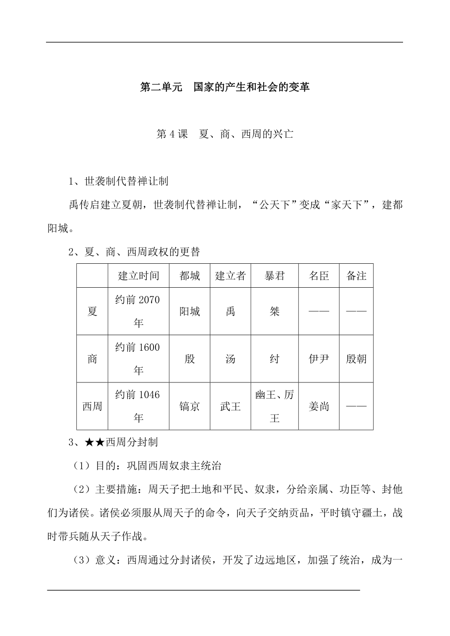 最新人教版初中历史知识点大全.doc