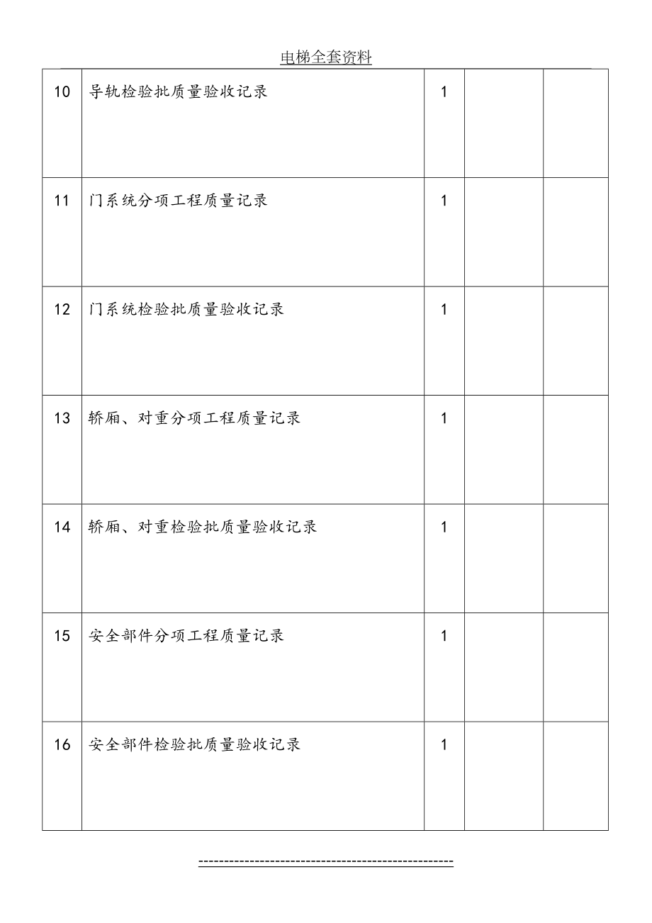 电梯全套资料.doc