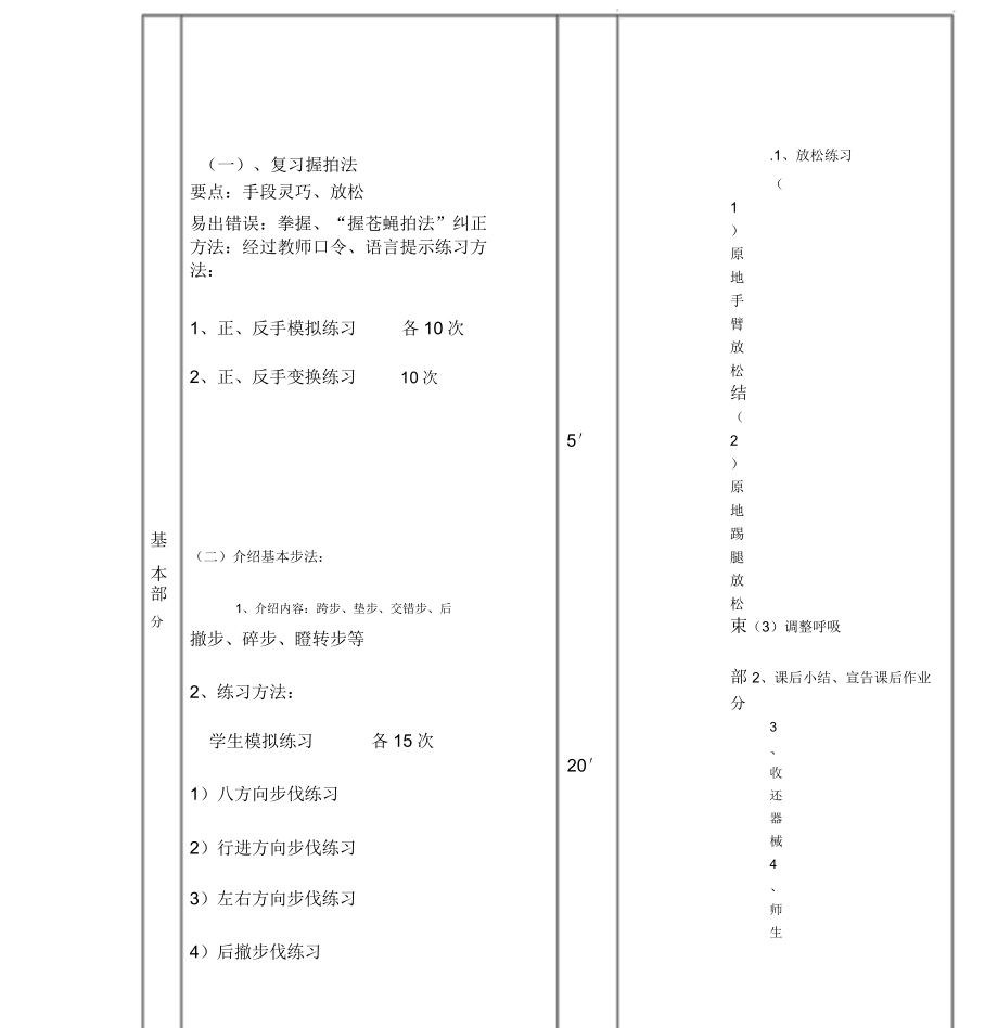 初中羽毛球课教案.doc