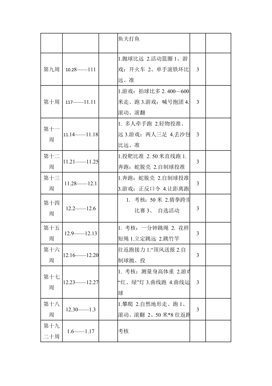 四年级上册体育教学计划.doc