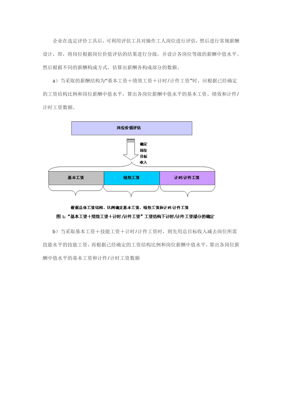 生产型企业工人薪酬设计.doc