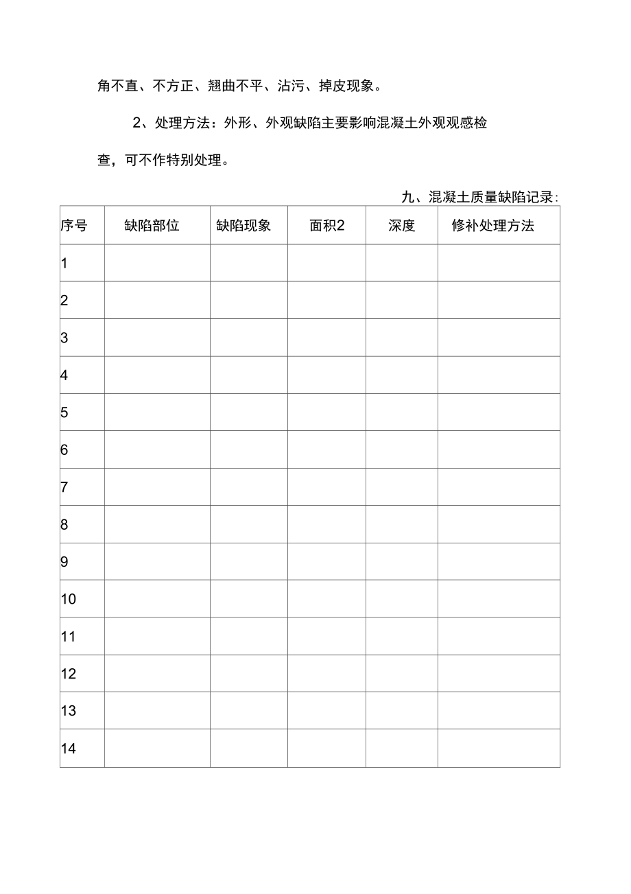 混凝土质量通病整改处理方案.doc