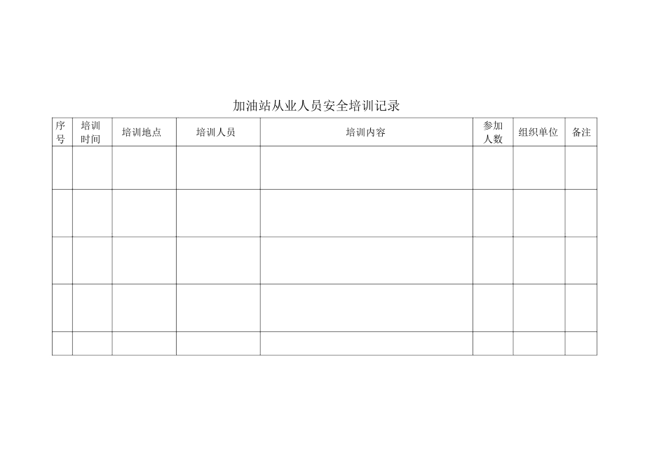 加油站安全培训教育计划表.doc