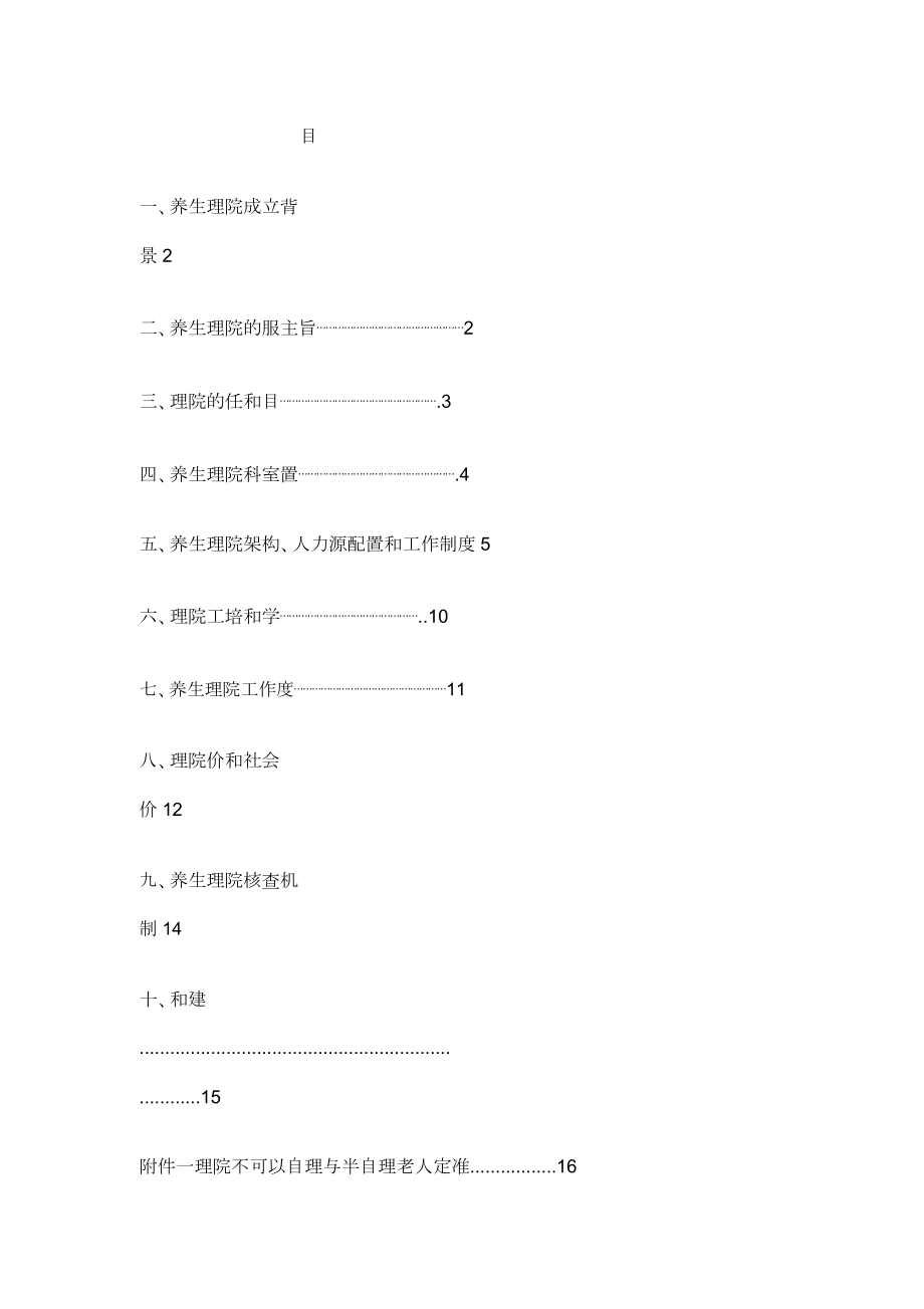 护理院工作规划方案新.doc