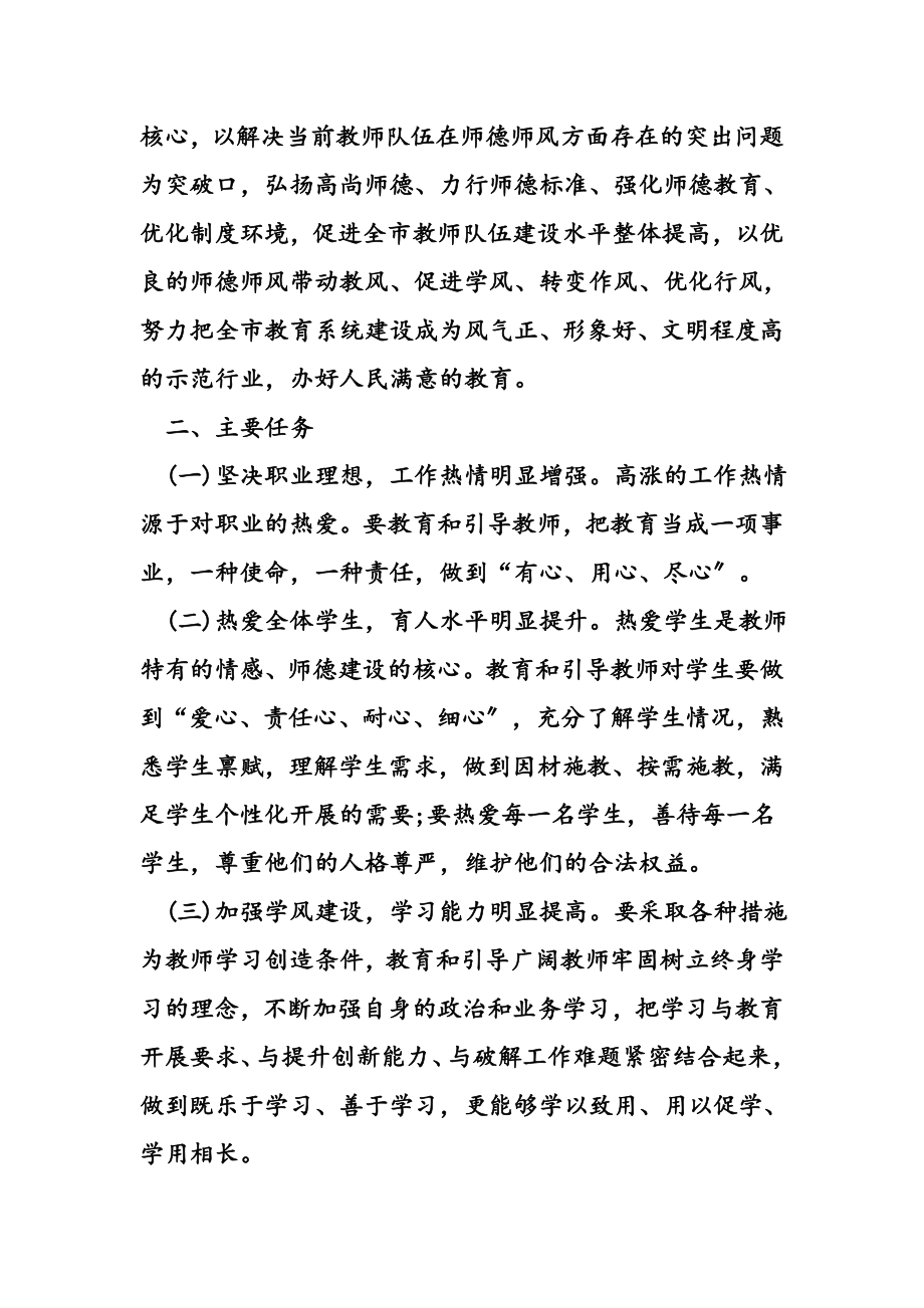 中小学师德师风建设实施方案.doc