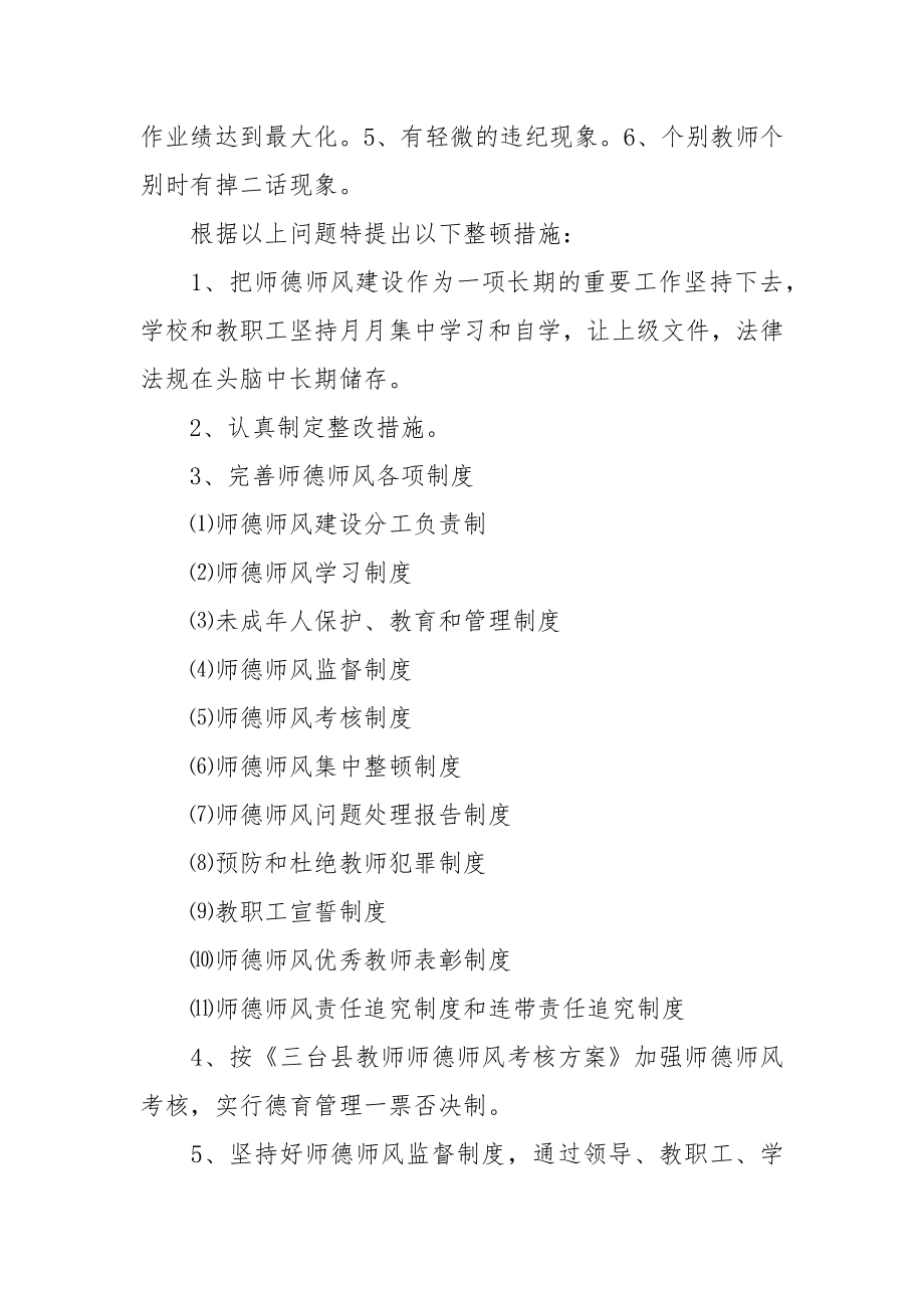 小学师德教育整改方案.doc