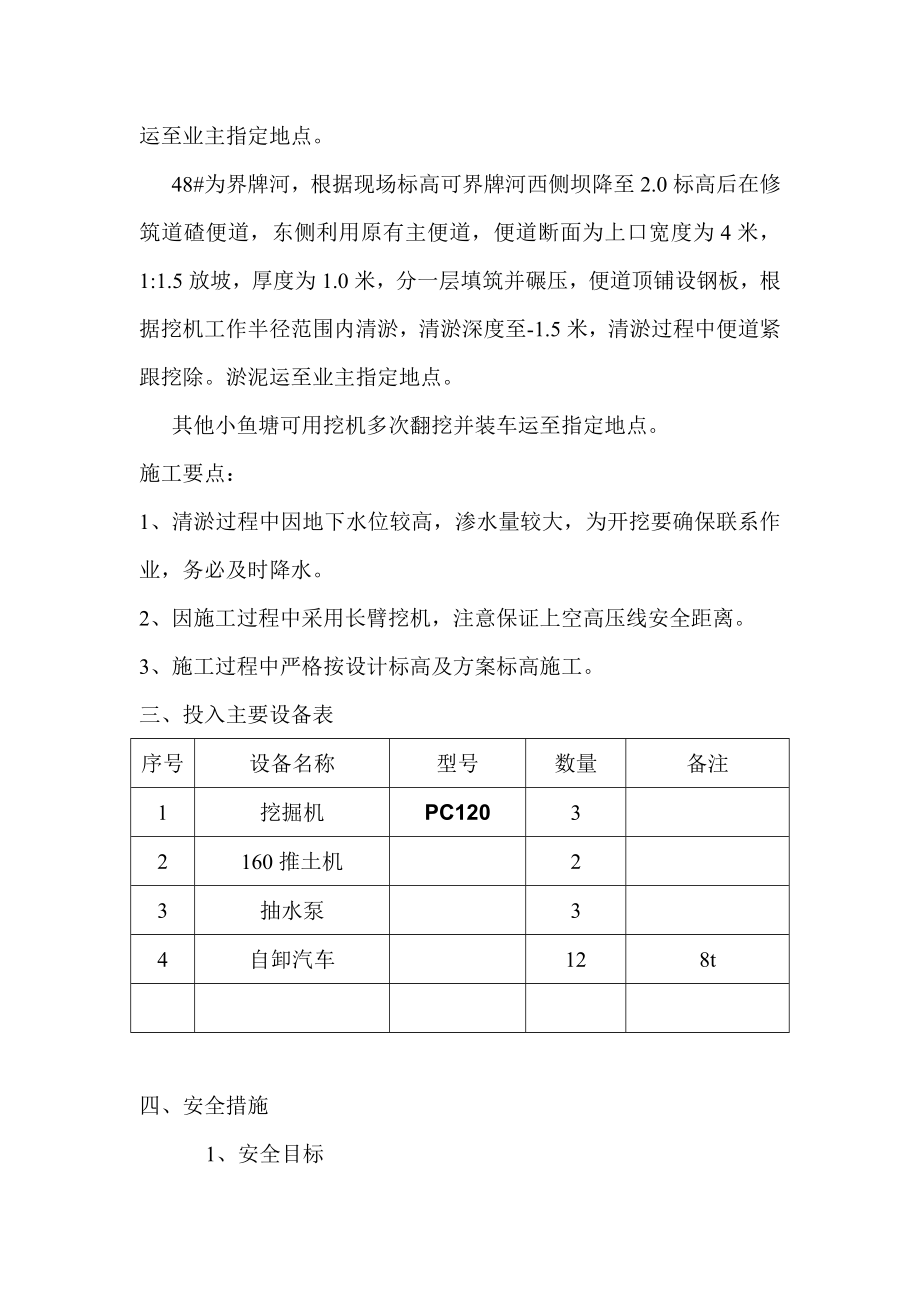 人工湖取土区清淤施工方案.doc