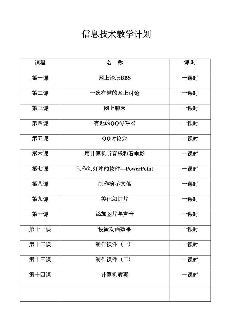 川教版小学信息技术教案五年级下册.doc