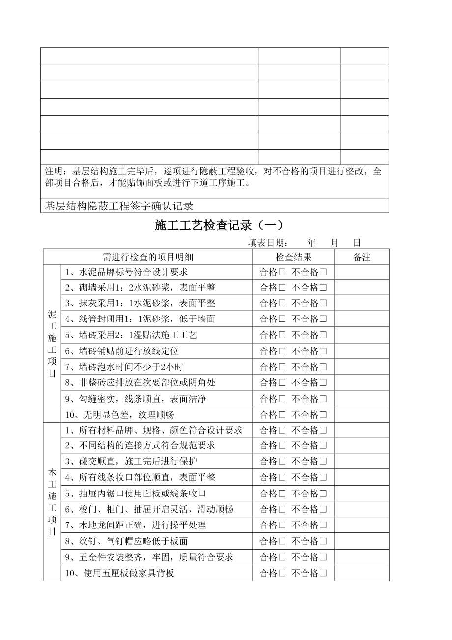 装饰施工验收单.doc