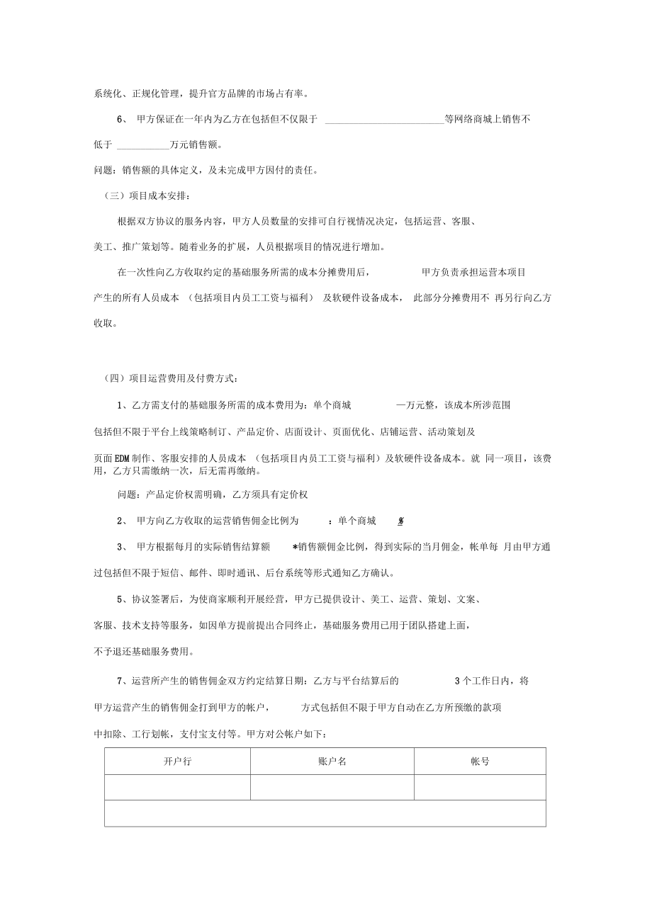 电商运营合作协议合同书.doc