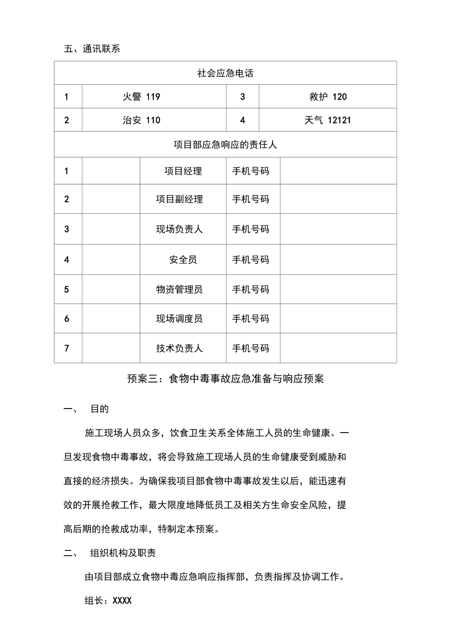 光伏项目专项应急预案.doc