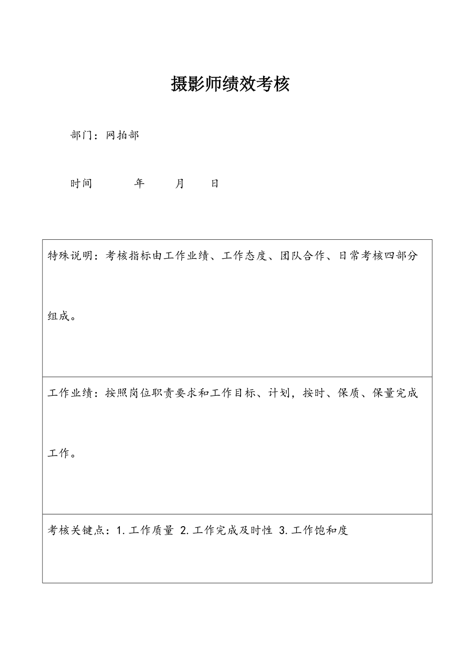 最新摄影师绩效考核表.doc