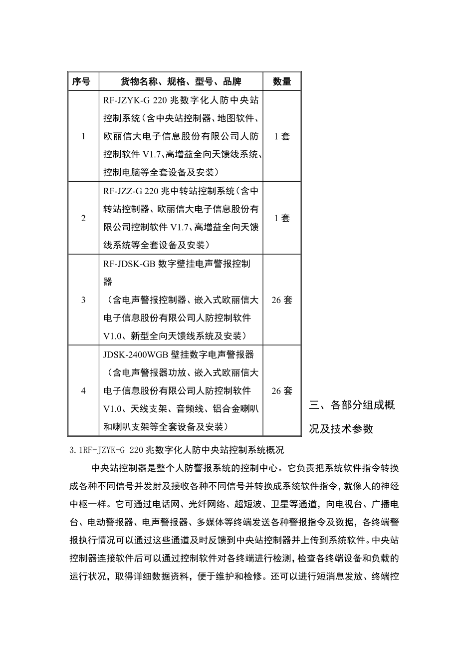 人防警报数字设备系统项目.doc