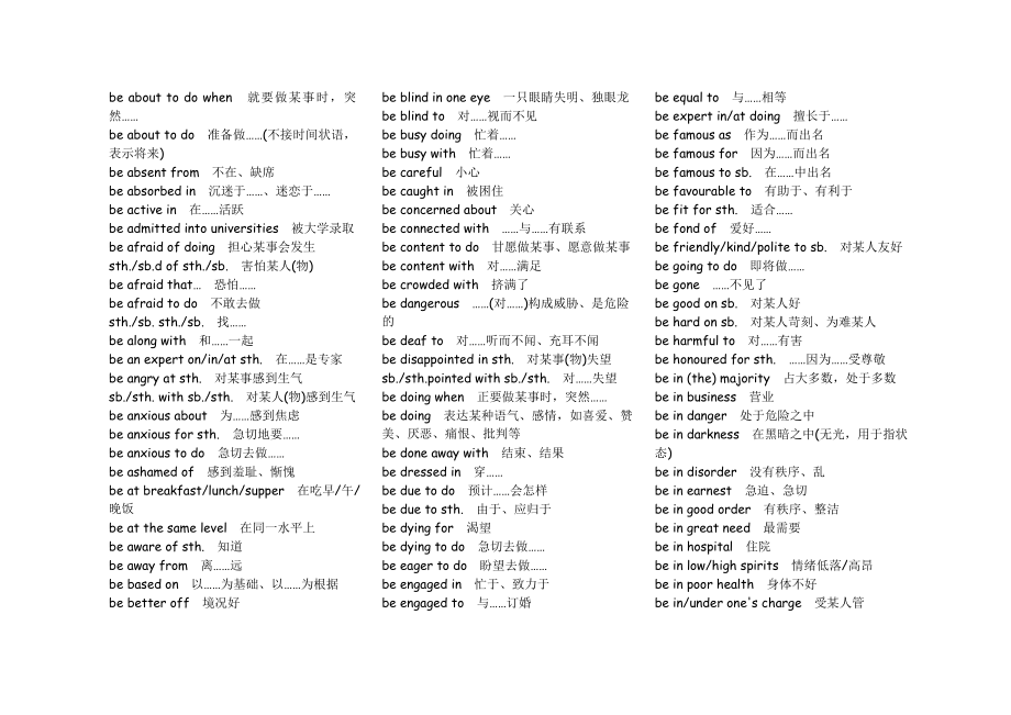 2010北京高考英语常用短语词组.doc