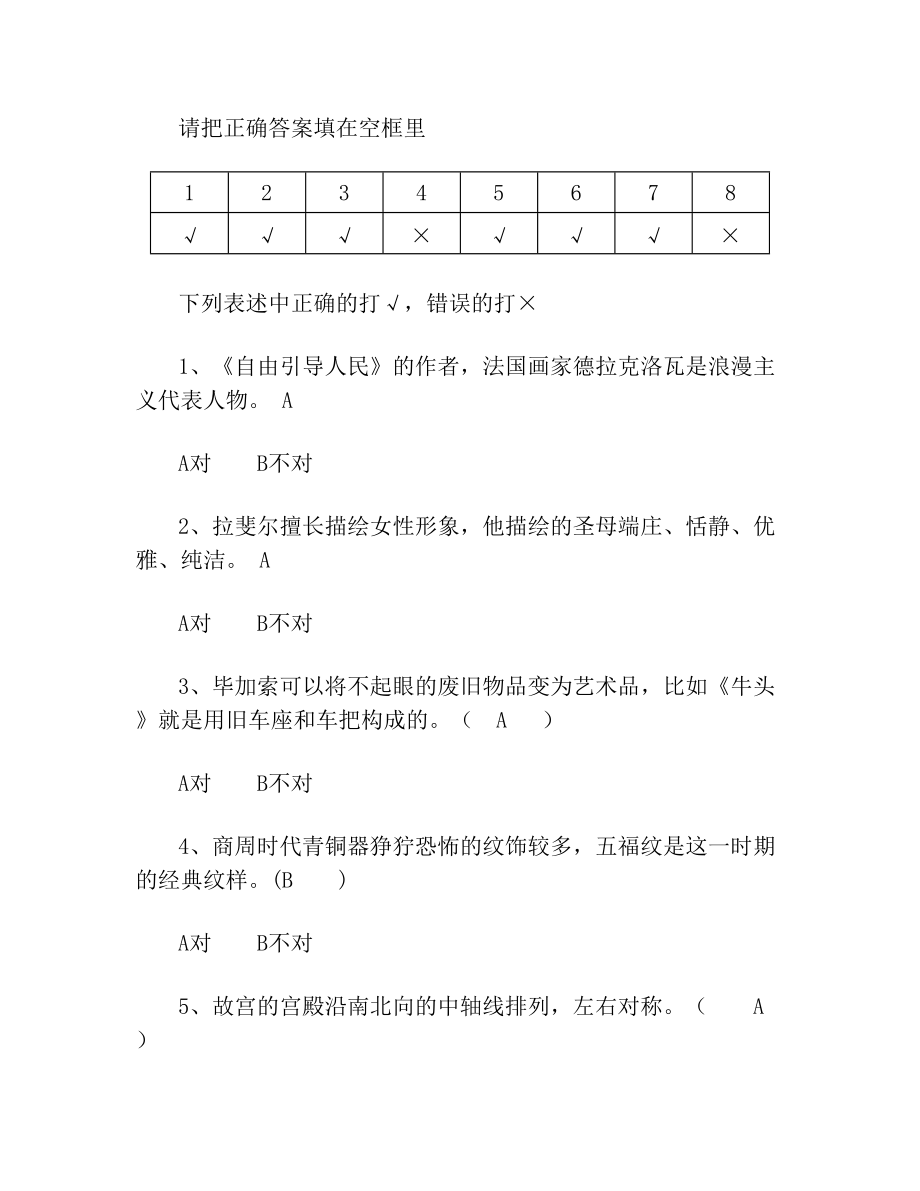 普通高中美术学科合格性考试开放性考试试题.doc