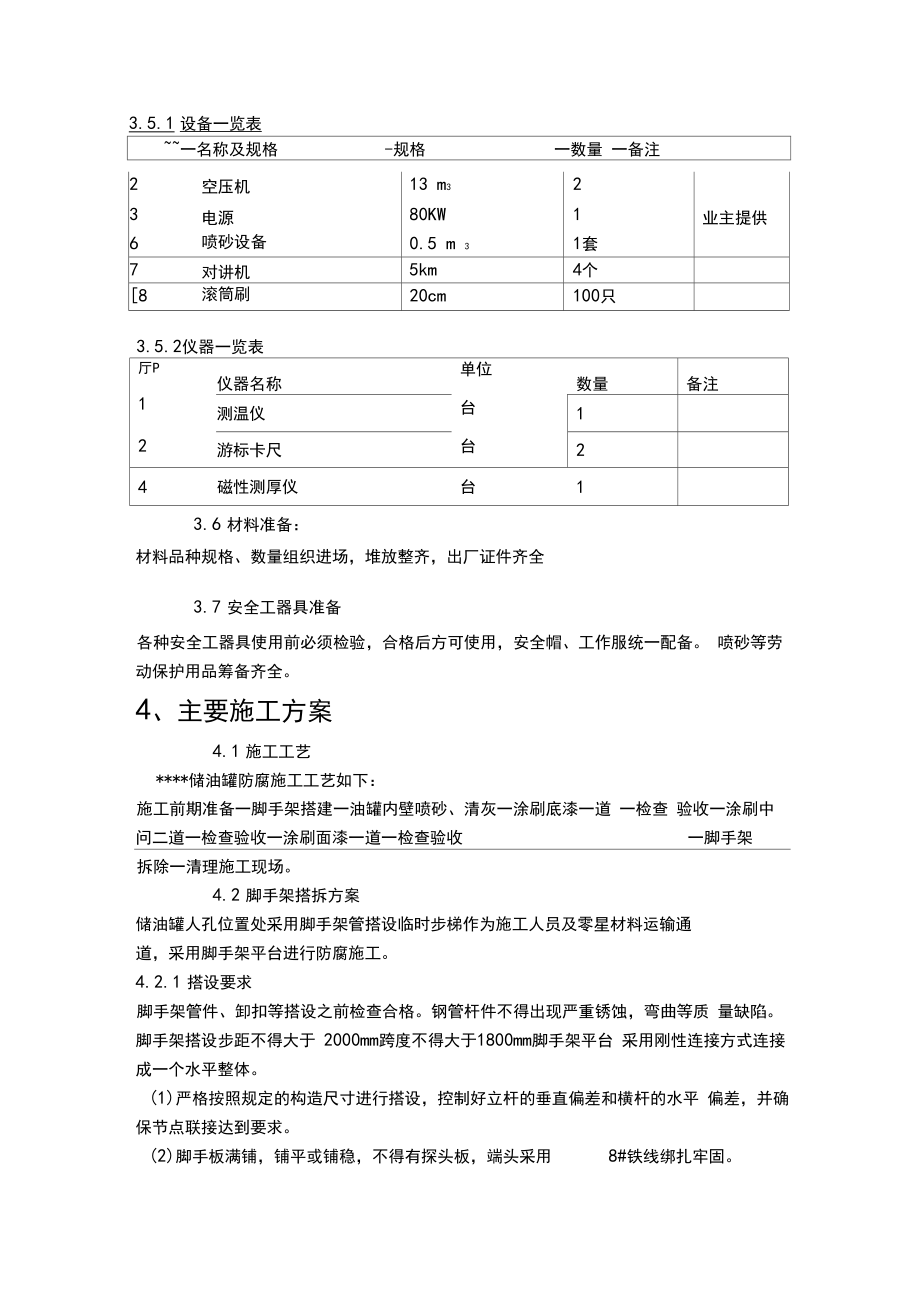 储油罐防腐施工方案.doc